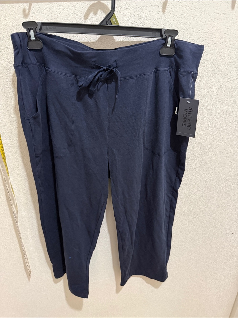 Athletic Works Navy Drawstring Capri Lounge Pants